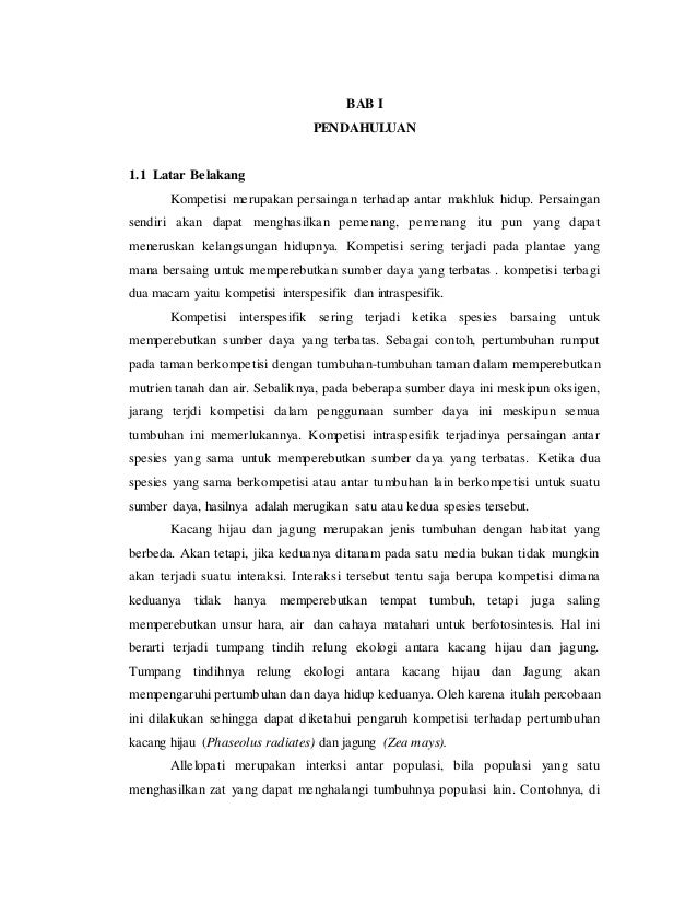 Laporan praktikum kompetensi dan allelopati