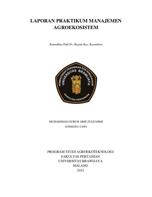 Laporan Praktikum Manajemen Agroekosistem