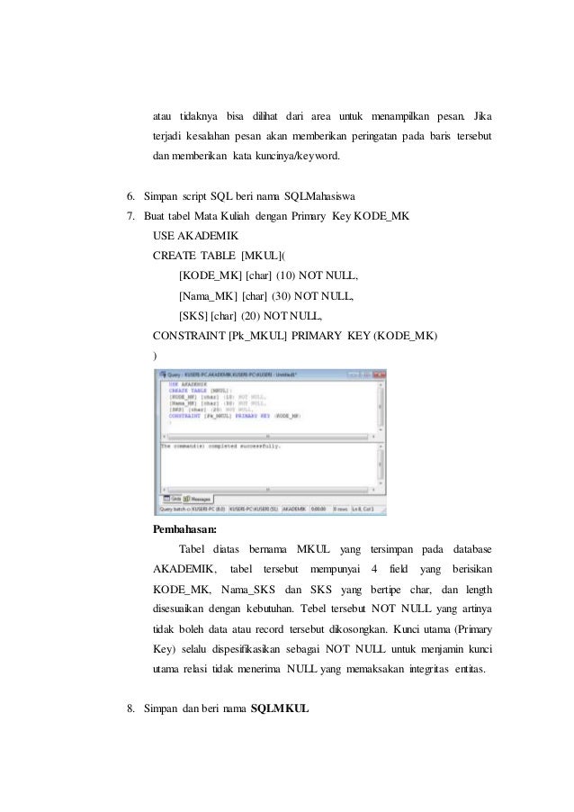 Laporan Praktikum Membuat Es Krim | laporan praktikum modul 2 membuat table primary key Laporan Praktikum Membuat Es Krim | laporan praktikum modul 2 membuat table primary key