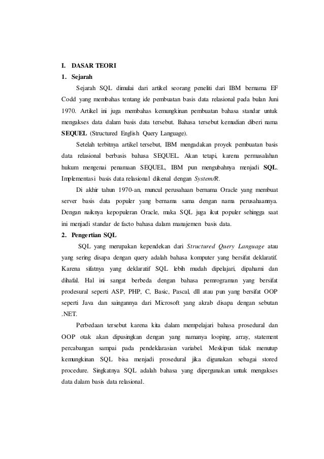Laporan Praktikum Membuat Manisan | laporan praktikum modul 2 membuat table primary key Laporan Praktikum Membuat Manisan | laporan praktikum modul 2 membuat table primary key