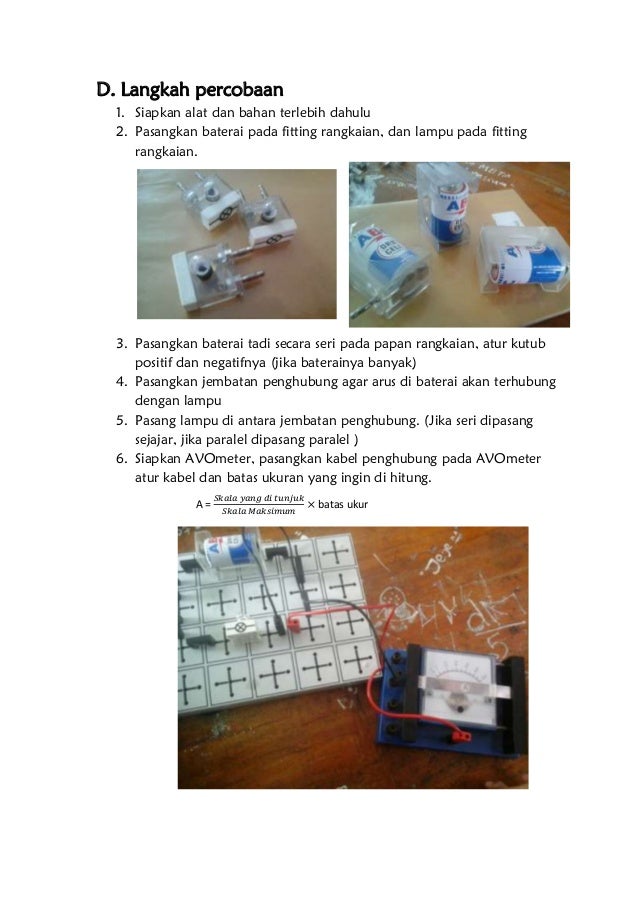 Laporan praktikum rangkaian seri dan paralel Laporan praktikum rangkaian seri dan paralel