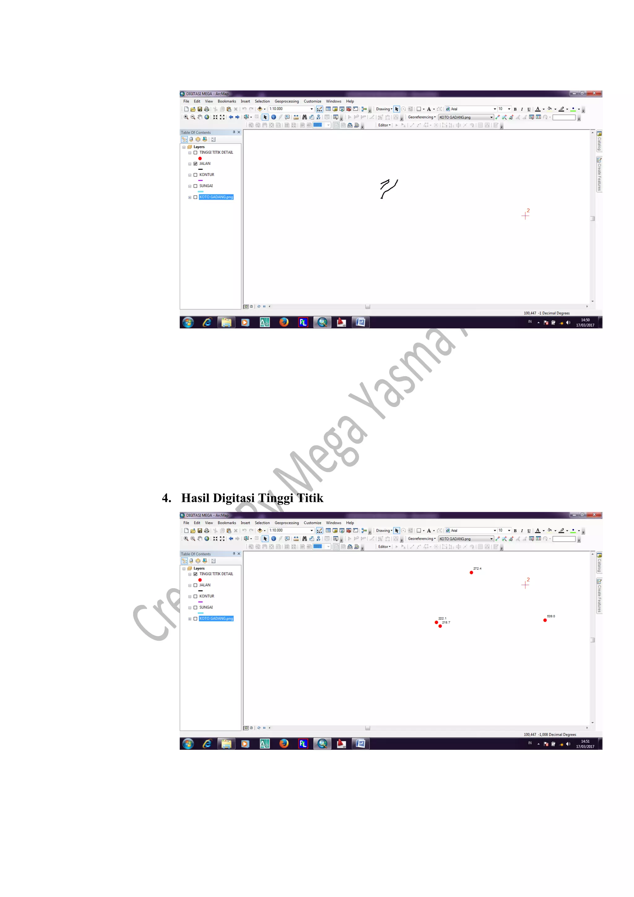 4. Hasil Digitasi Tinggi Titik
 