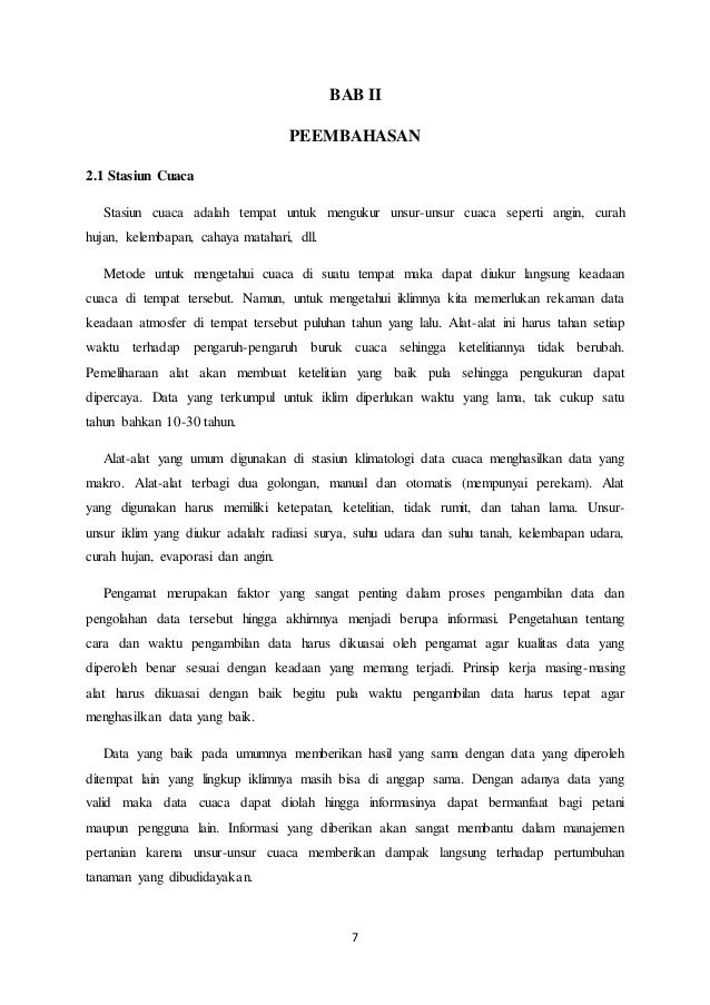 Laporan Praktikum Stasiun Cuaca