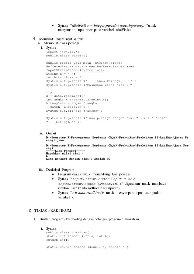 Laporan Pbo Pratikum 2