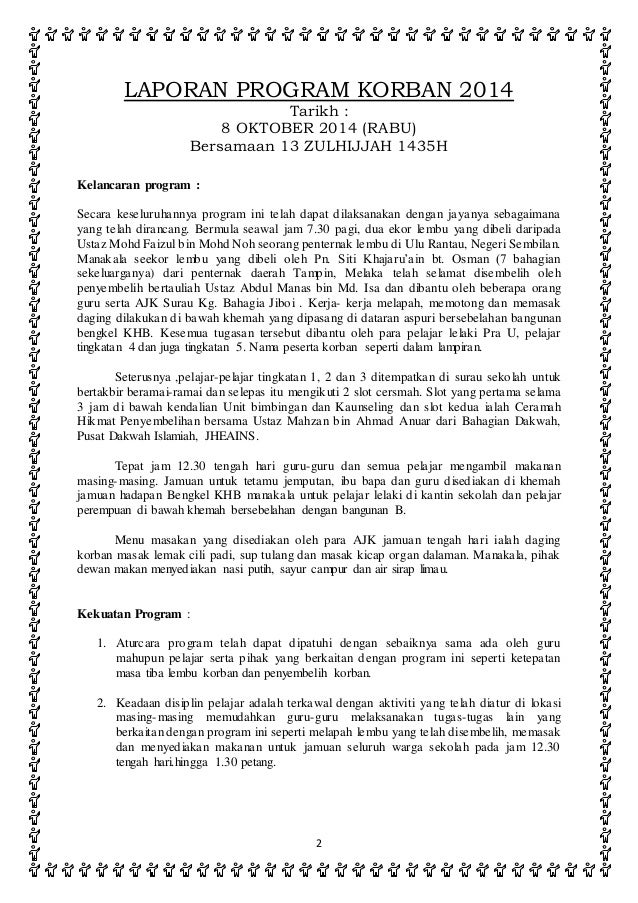 Contoh Laporan Kegiatan Idul Adha Di Sekolah Kumpulan Contoh Laporan