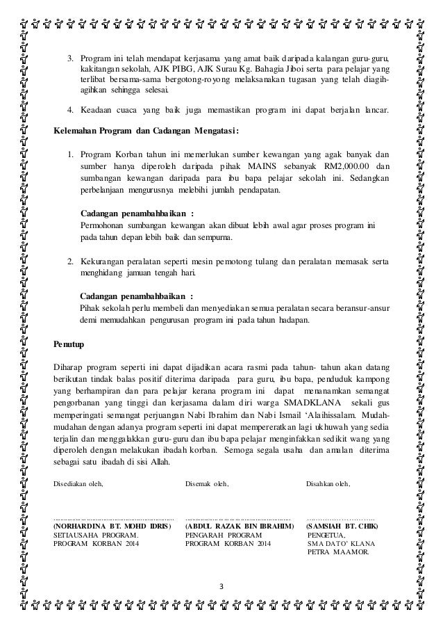 Laporan Program Korban 2014