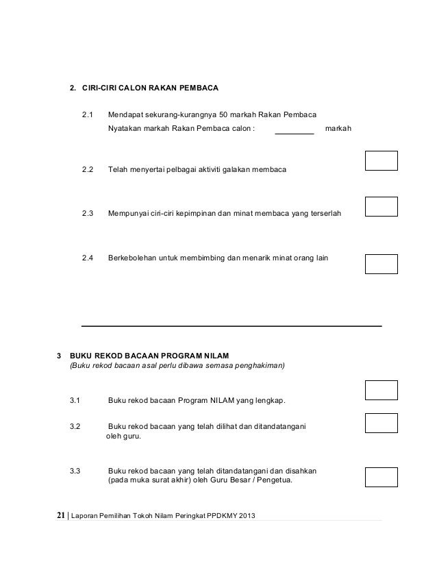 Laporan Program Nilam Kmy 2013