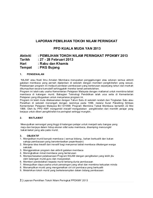 Laporan Program Nilam Kmy 2013