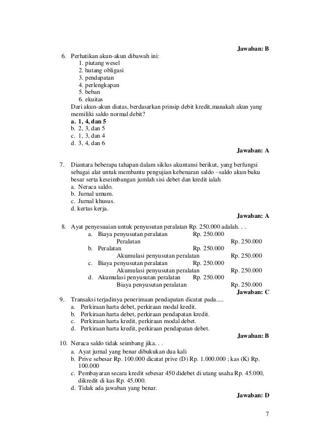 Soal Pilihan Ganda Tentang Jurnal Kusus Perusahaan Dagang Kelas Xi