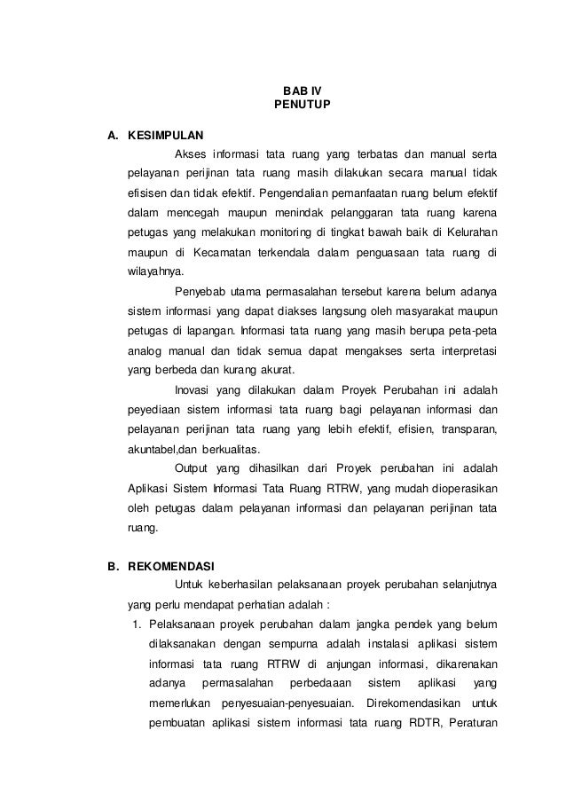 Laporan proyek perubahan Diklat PIM IV