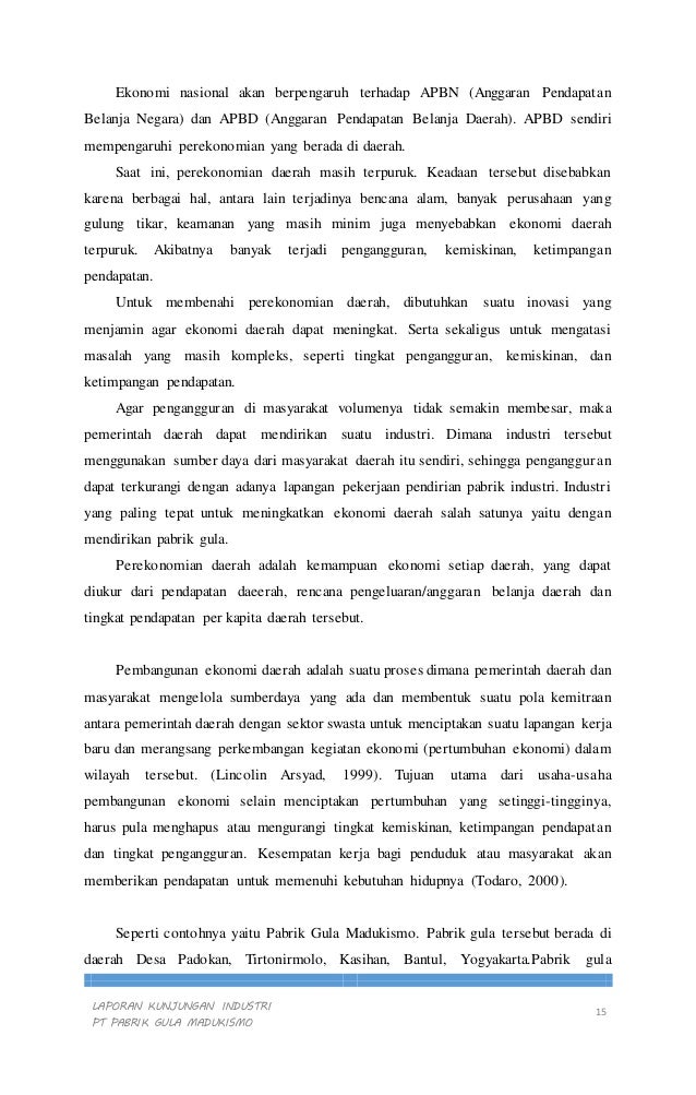 Contoh Laporan Pkl Di Pabrik Gula Madukismo Kumpulan Contoh Laporan Pkl Di Pabrik Gula Madukismo Kumpulan