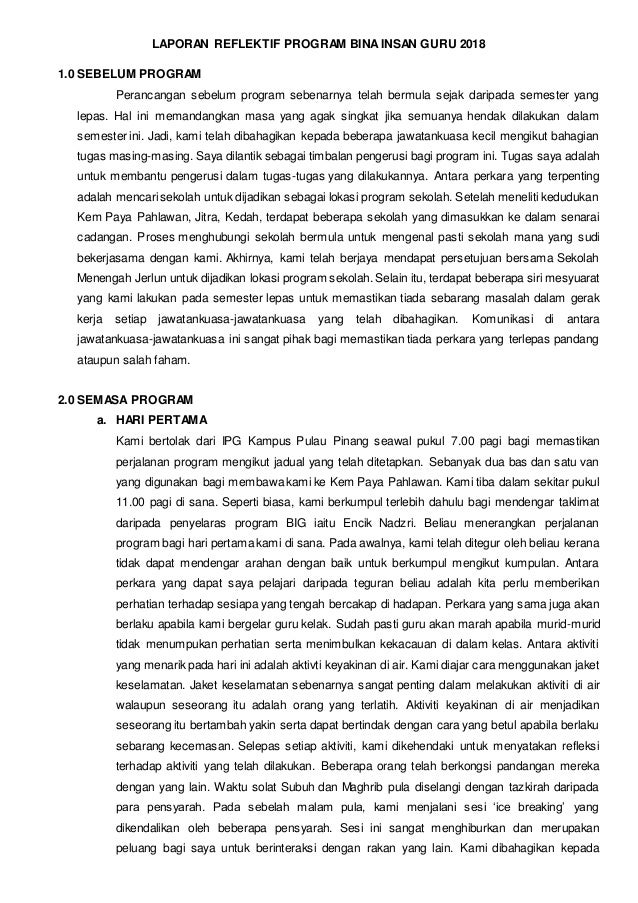 apa itu essay reflektif