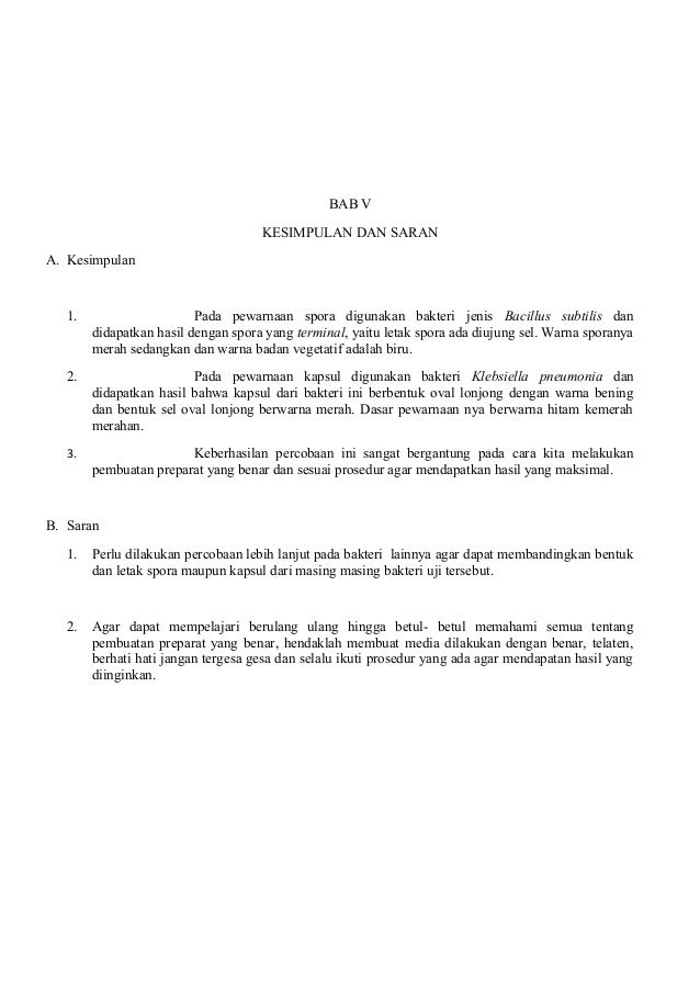 Laporan Resmi Praktikum Mikrobiologi I Pewarnaan Spora Dan Kapsul Pa