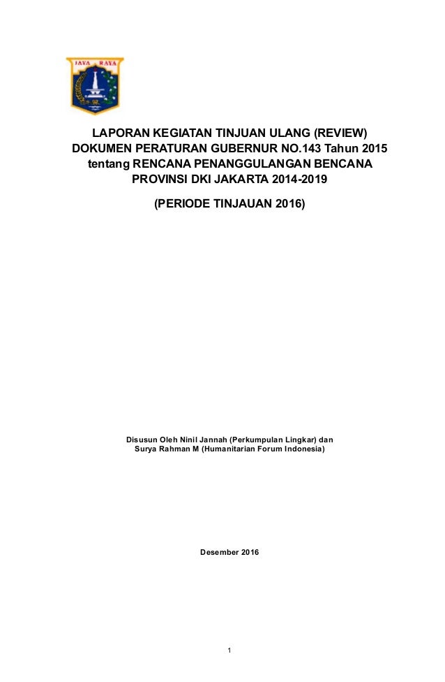 Laporan Review Rpb Dki 2016