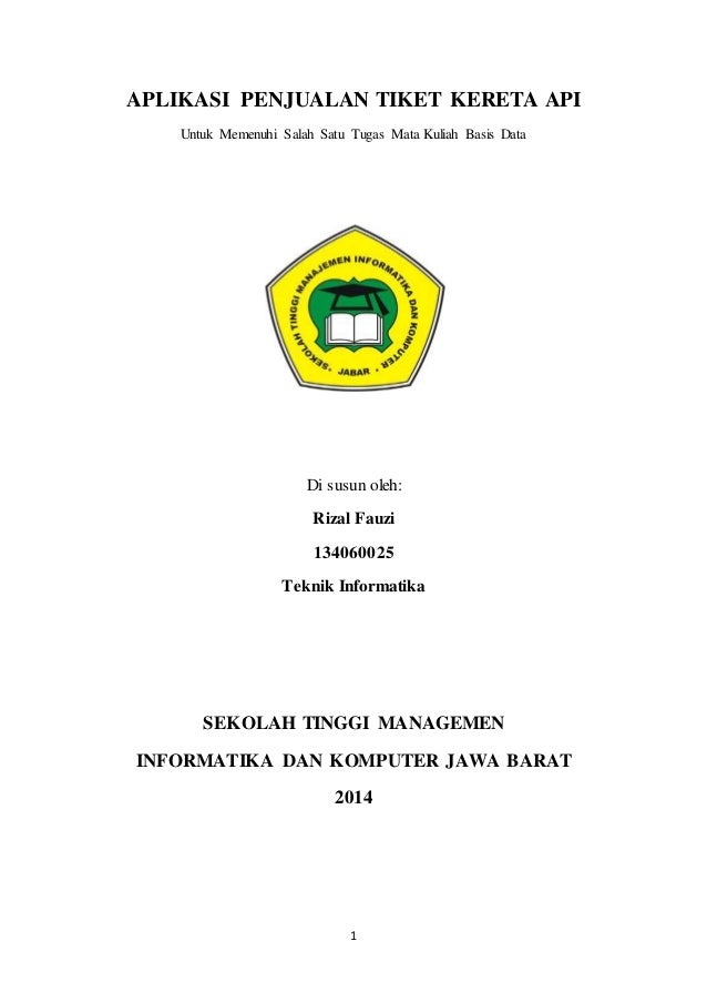 Data Aplikasi Tiket Kereta api