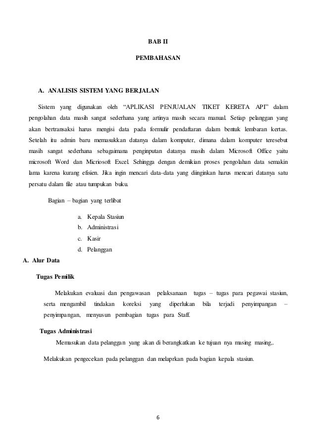 Data Aplikasi Tiket Kereta api