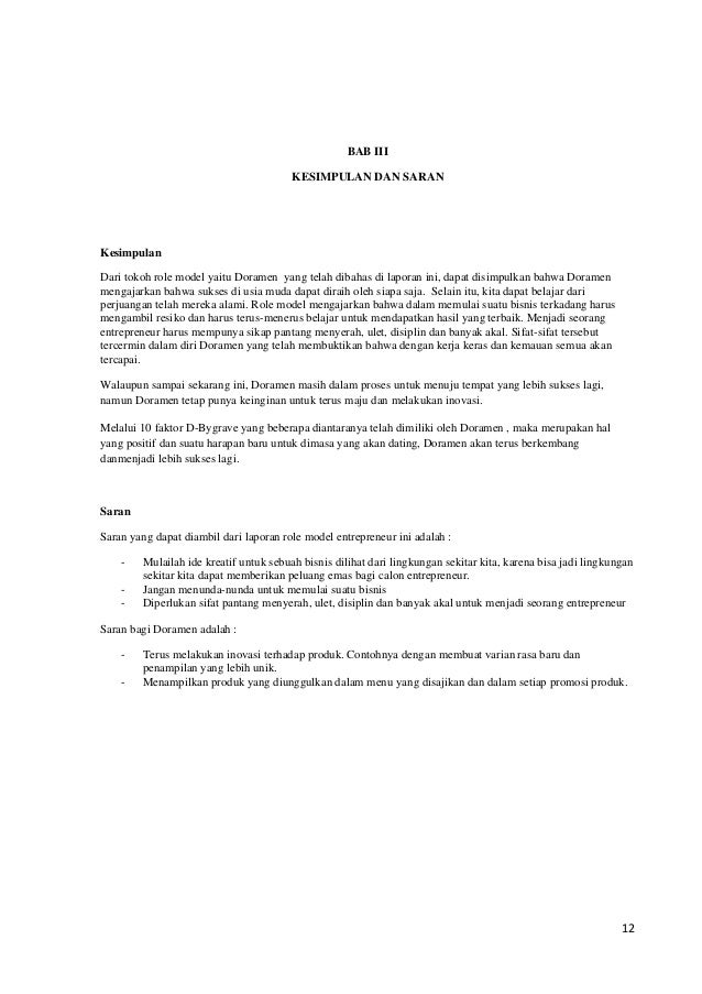 Laporan Role Model Komplit Adiza