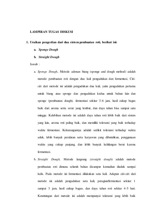 Laporan Praktikum Pembuatan Roti Manis Seputar Laporan