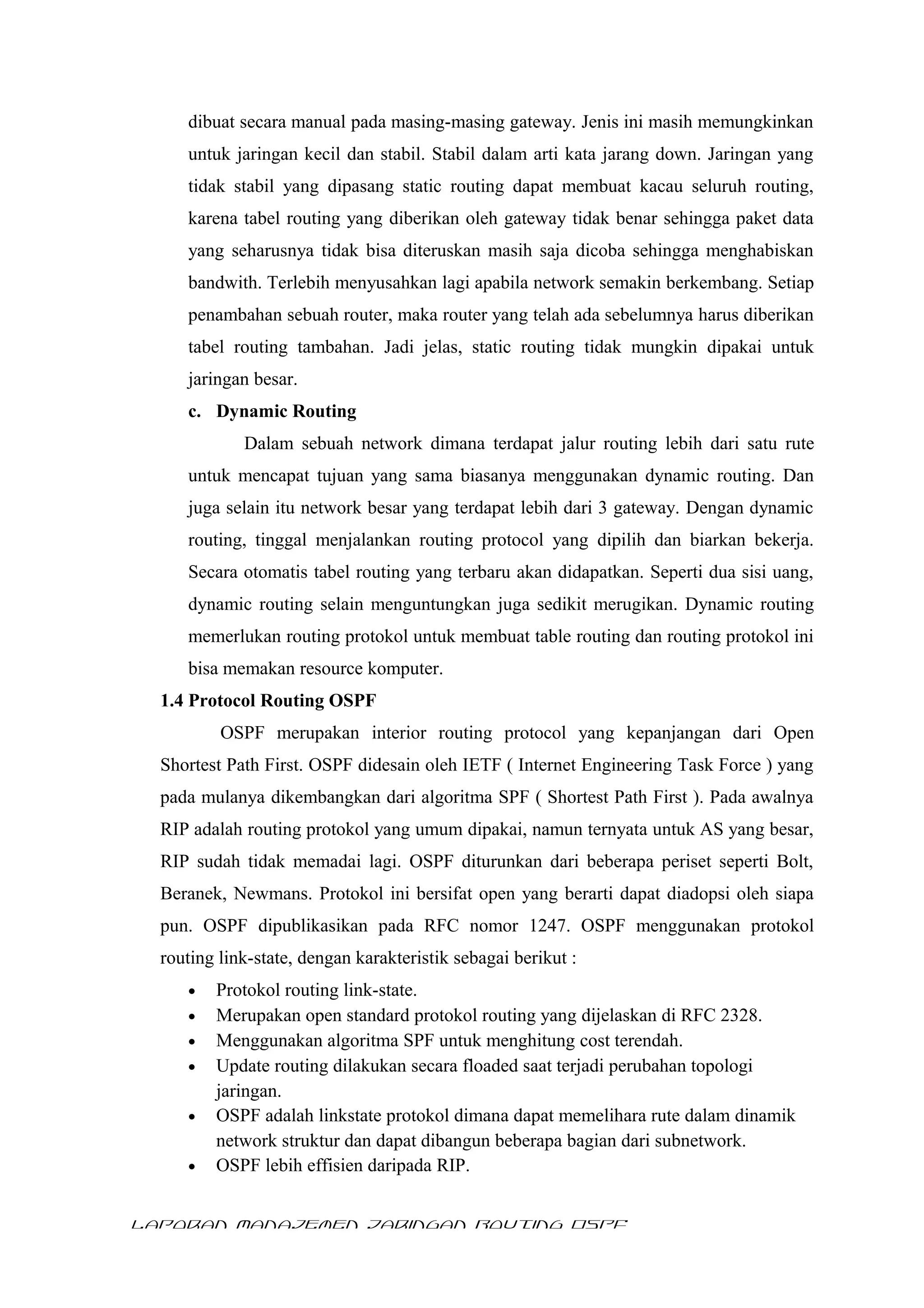 Laporan routing ospf | DOC