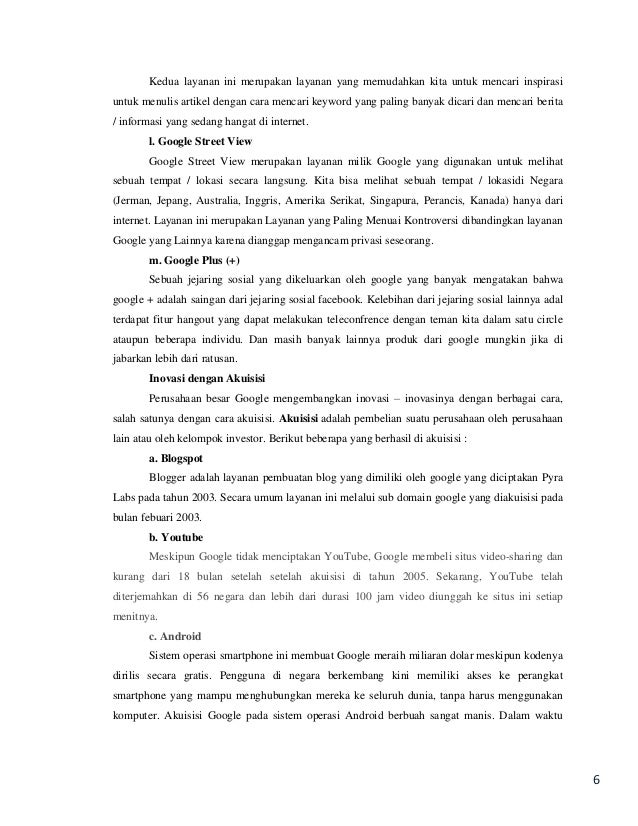 Makalah Inovasi Produk Google