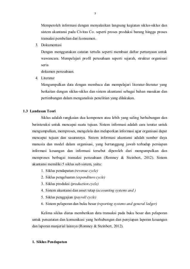 Laporan Sistem Informasi Akuntansi Pada Civitas Corporation Laporan Sistem Informasi Akuntansi Pada Civitas Corporation