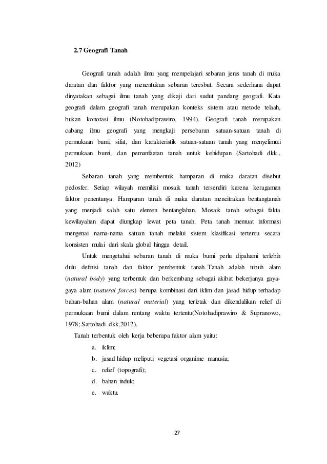 Contoh Laporan Penelitian Geografi