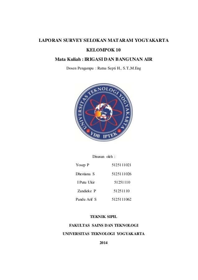 Laporan Survey Selokan Mataram Yogyakarta