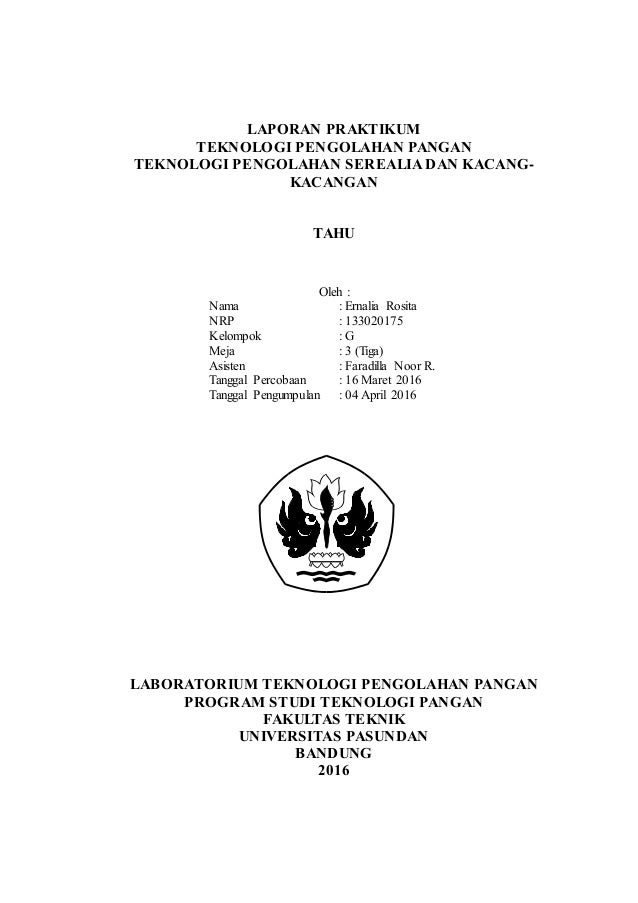 Contoh Laporan Praktikum Pembuatan Susu Kedelai Kumpulan