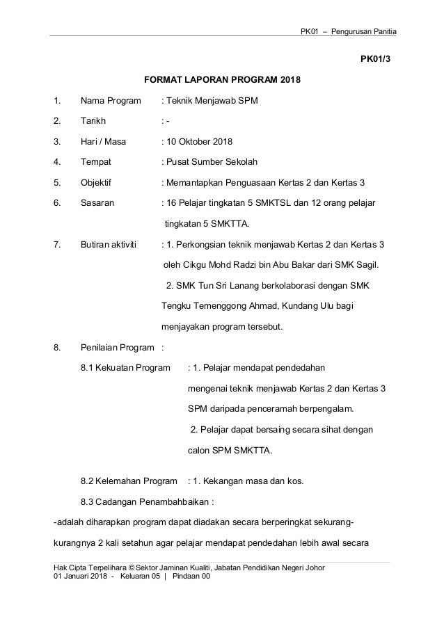 Ilmu Untuk Semua Karangan Laporan Spm