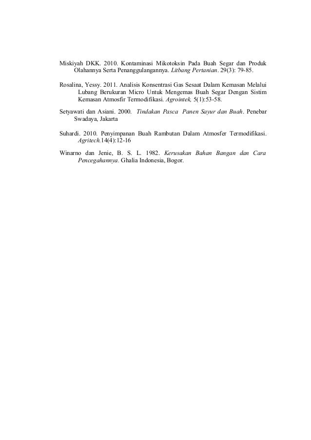 Modifikasi Atmosfer Dengan Pengemasan Untuk Produk Hortikultura