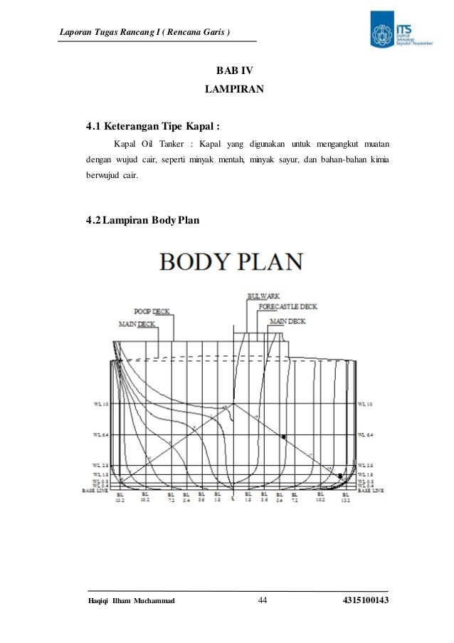 Rencana Garis (Lines Plan) - Cara Membuat Kapal Tanker