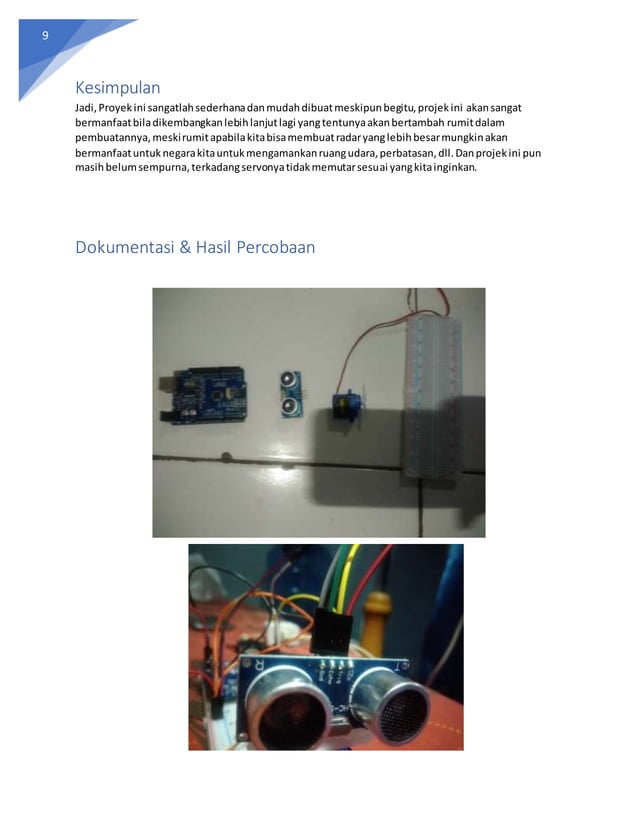 Projek Radar Menggunakan Arduino | PDF