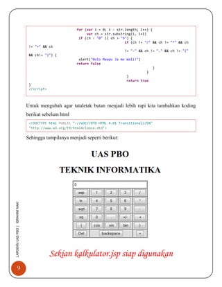 Membuat Kalkulator Dengan JSP | PDF
