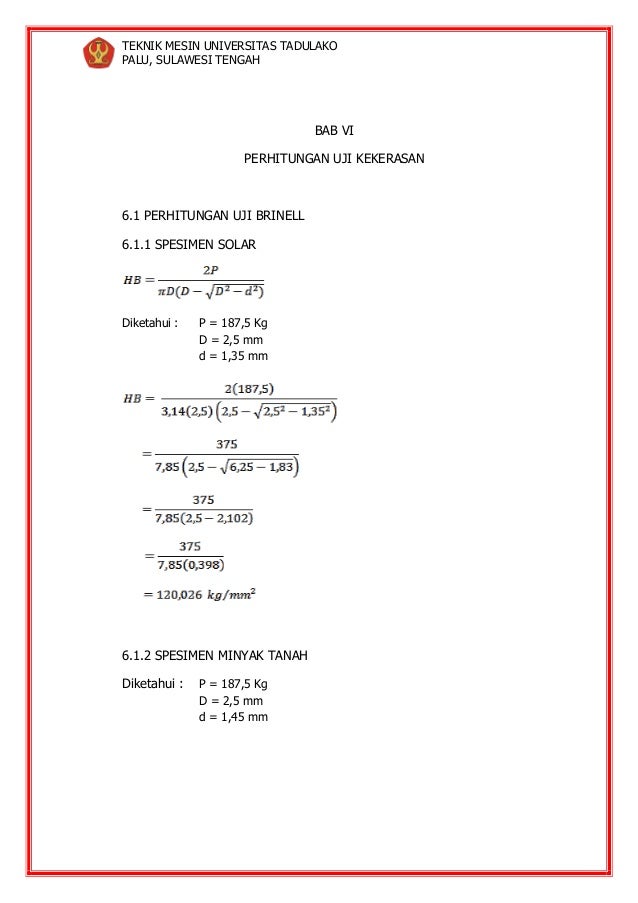 Laporan Uji Kekerasan