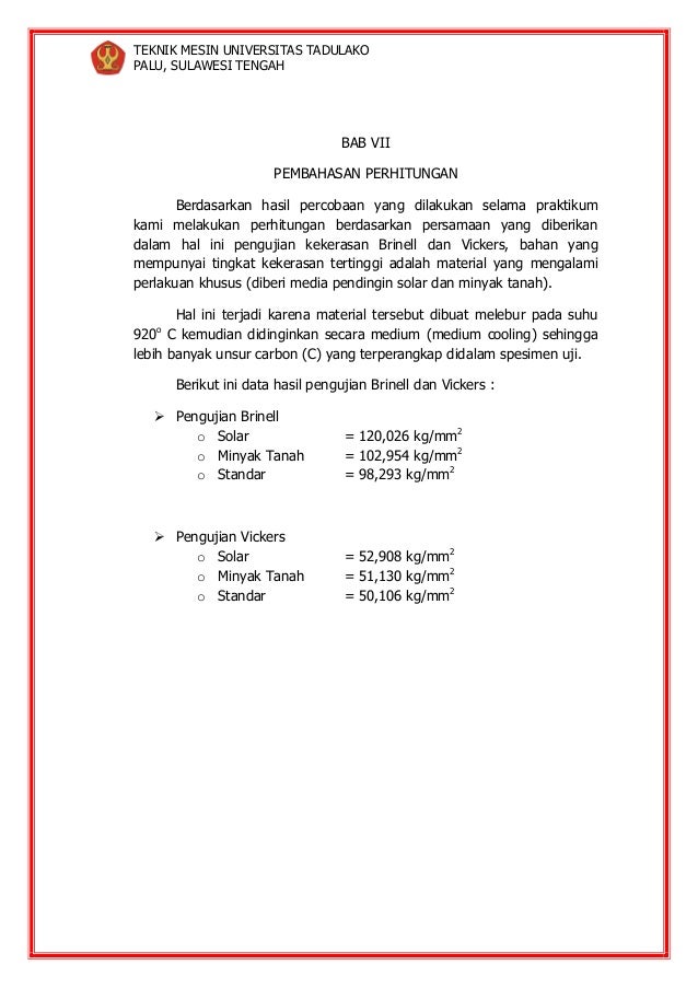 Laporan Uji Kekerasan