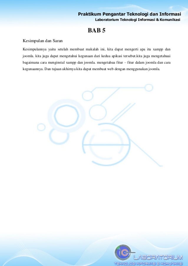 Laporan Xampp Dan Joomla
