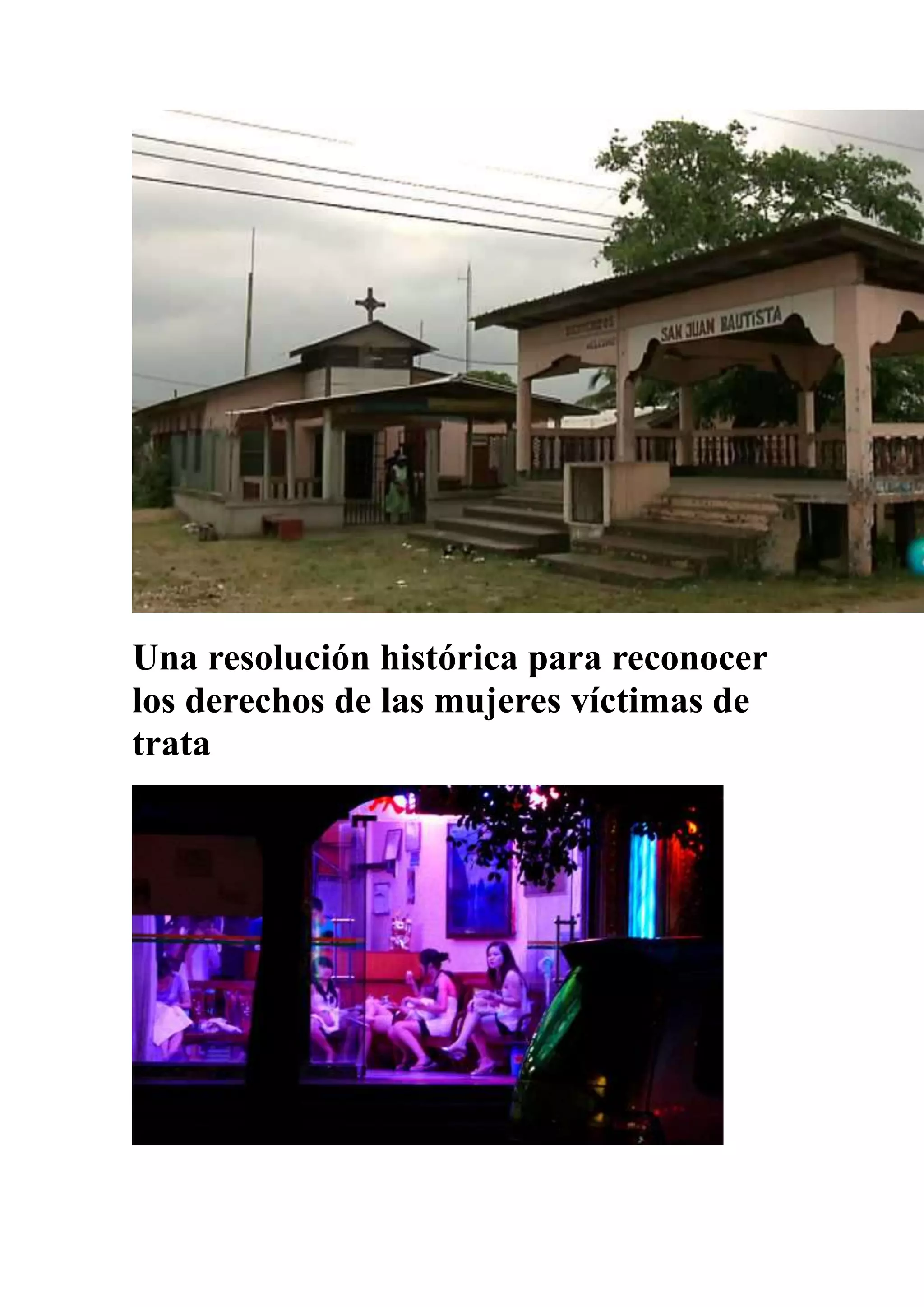 Una resolución histórica para reconocer
los derechos de las mujeres víctimas de
trata

 