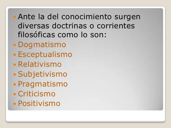La posibilidad del conocimiento