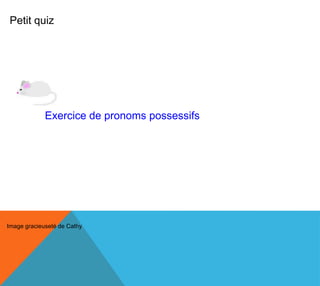 Petit quiz




             Exercice de pronoms possessifs




Image gracieuseté de Cathy
 