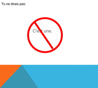 Tu ne dirais pas:




                    C'est une.
 