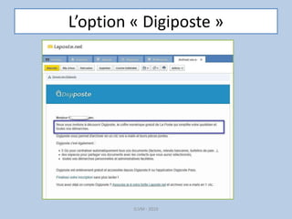L’option « Digiposte »
G.VM - 2016
 