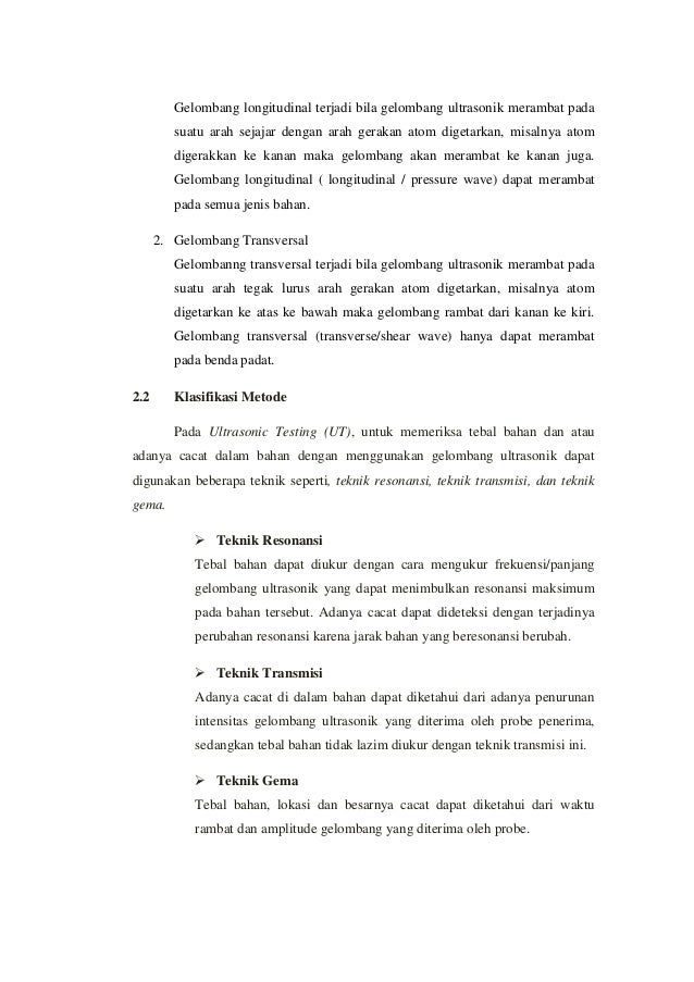 Laporan pratikum NDT, ultraonic testing (ut) Laporan pratikum NDT, ultraonic testing (ut)