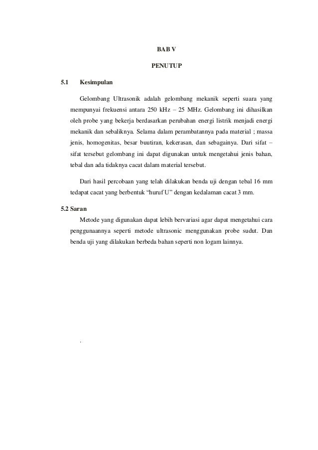 Laporan pratikum NDT, ultraonic testing (ut) Laporan pratikum NDT, ultraonic testing (ut)
