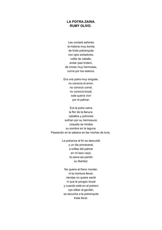 La Potra Zaina | DOC
