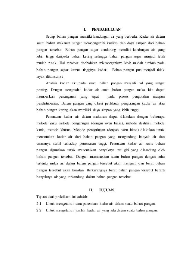 Laprak Analisis Kadar Air Fix