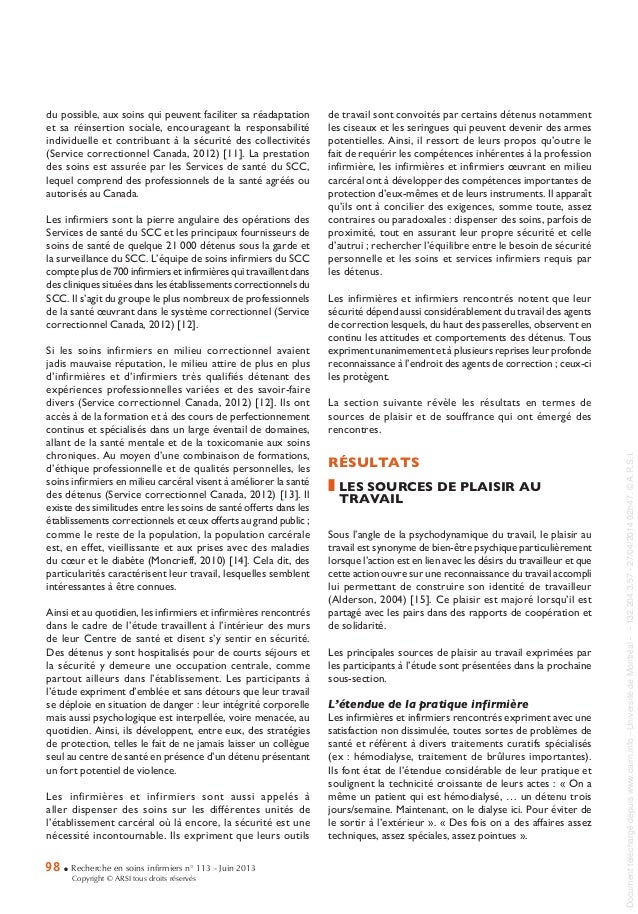 La pratique infirmière en milieu carcéral