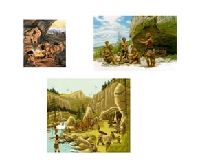 Vivien en coves i cabanes en petits grups. 