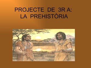 PROJECTE DE 3R A:
  LA PREHISTÒRIA
 
