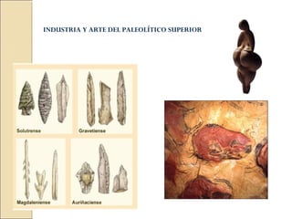 INDUSTRIA Y ARTE DEL PALEOLÍTICO SUPERIOR
 