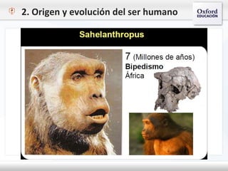 2. Origen y evolución del ser humano
 